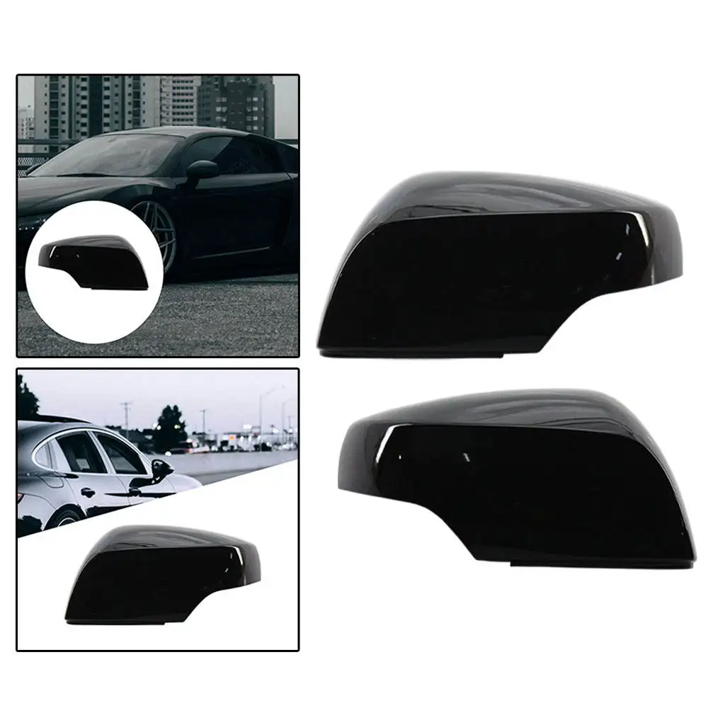 2Pcs Gloss Black Side Mirror Covers Protection 91059AJ200 fits for Accessories