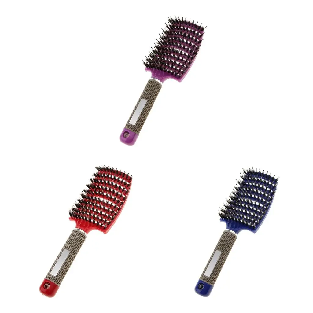 Anti-Static Hair Comb Salon Bristle Hair Brush Hair Styling Scalp Massage Vent Paddle Comb Curly Wet Dry Hairbrush