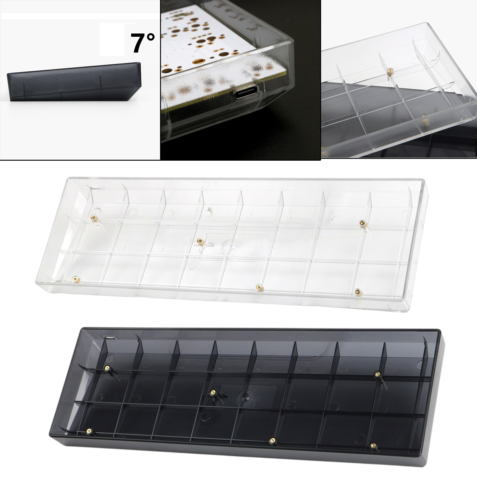 Keyboard Case Plastic Shell for 65% DIY XD68 GK68 , Lightweight Durable