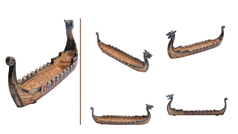 Dragon Boat Incense Stick Holder Burner Hand Carved Carving Censer Ornaments Retro Incense Burners Traditional Design