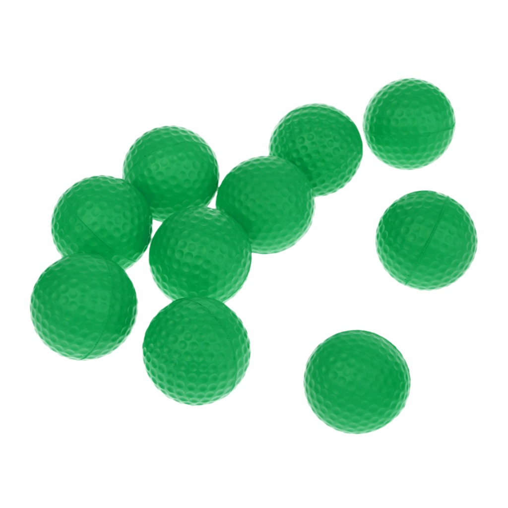 10 Pieces PU Foam Sponge Golf Training Soft Balls Golf Practice Balls Indoor Outdoor Golfer Training