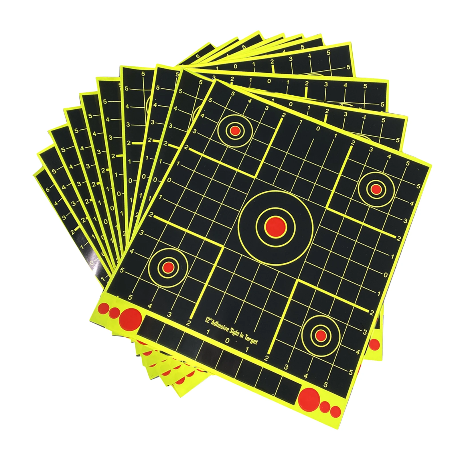 Set of 10, Target Target Paper  Object 12 Inch Archery Hunting Training Aids Self Adhesive Paper Stickers