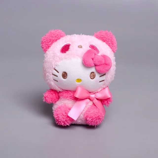 10cm Desenho Kawaii My Melody Kuromi Cinnamoroll Kt Cat Purin Dog Plush Toy  Anime Animais De Pelúcia Pingente Boneca - Escorrega o Preço