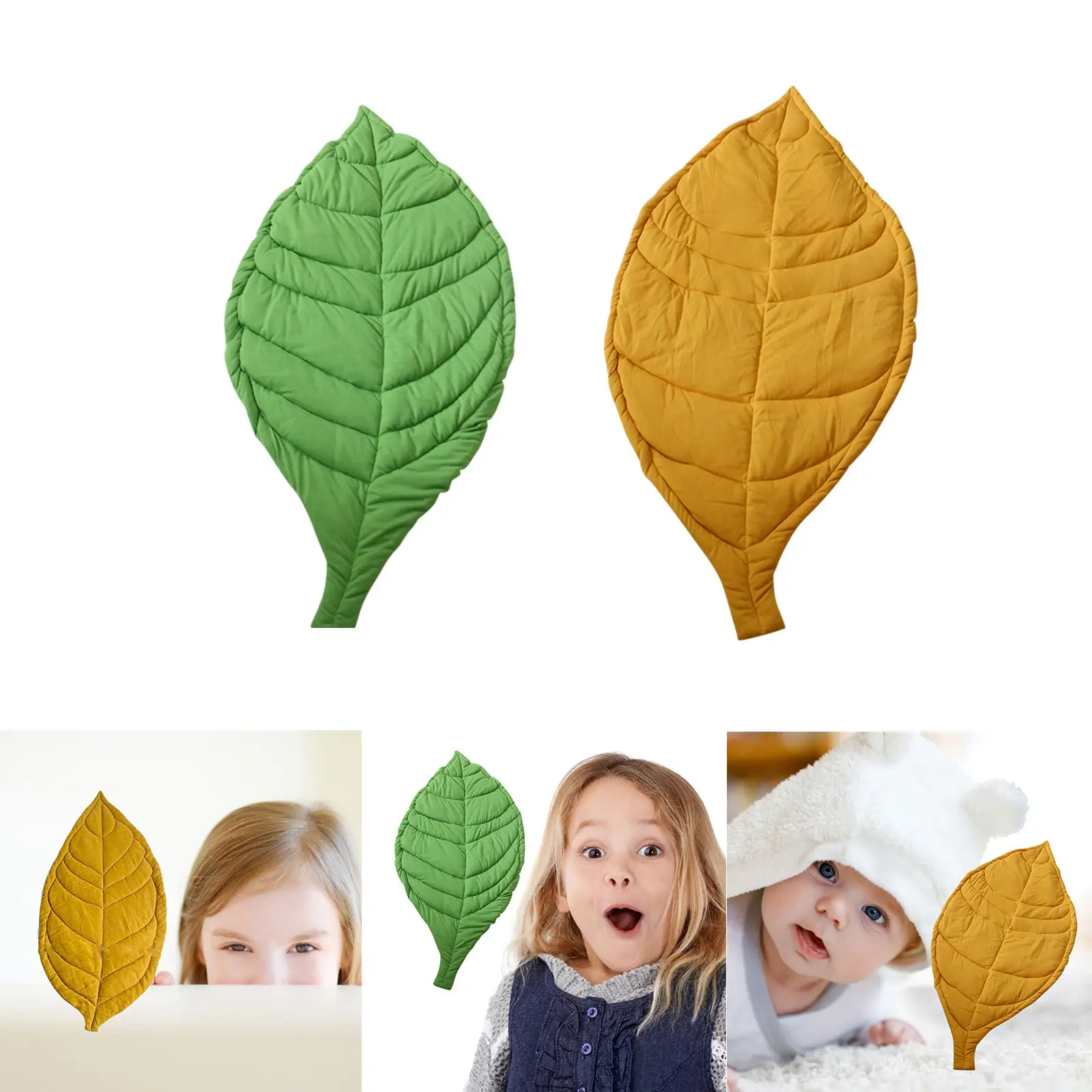 Nordic Cotton Baby Play Crawling Mat Tree Leaf Shape Comfortable Game Carpet Floor Blanket Playmat Photography Props