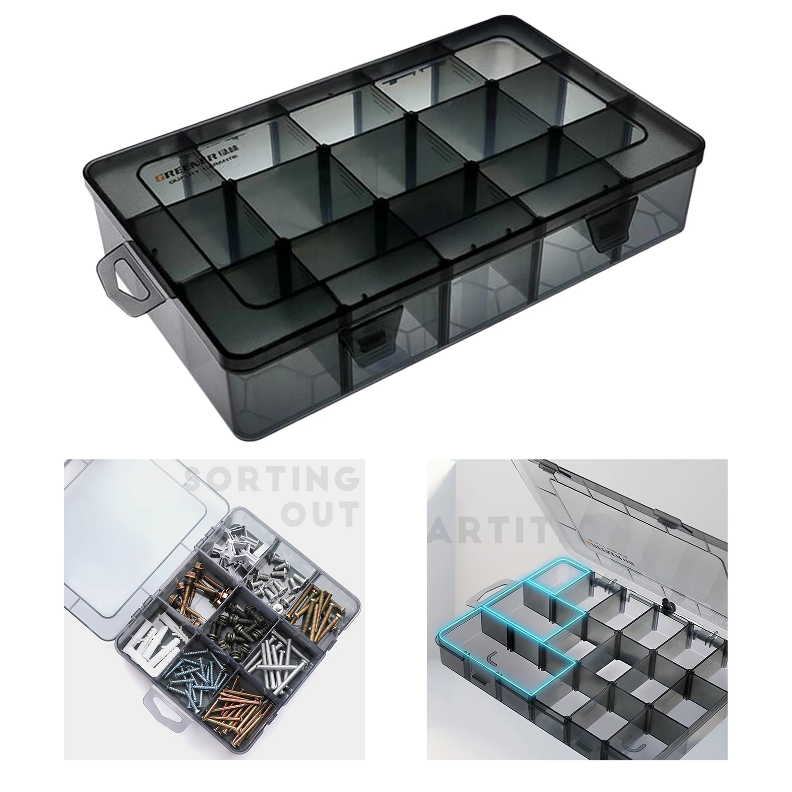 Tool Box Beads Earring Screw Hardware Sewing Supplies Organizer Container Small Parts Box Tool Box Organizers Storage Tool