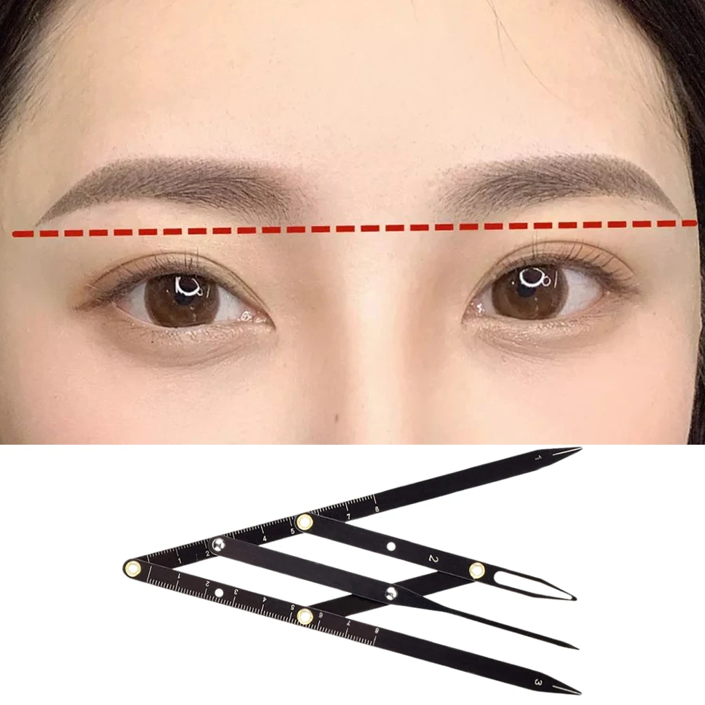 Stainless steel  CALIPERS Microblading Permanent Makeup Eyebrow Measure Tool