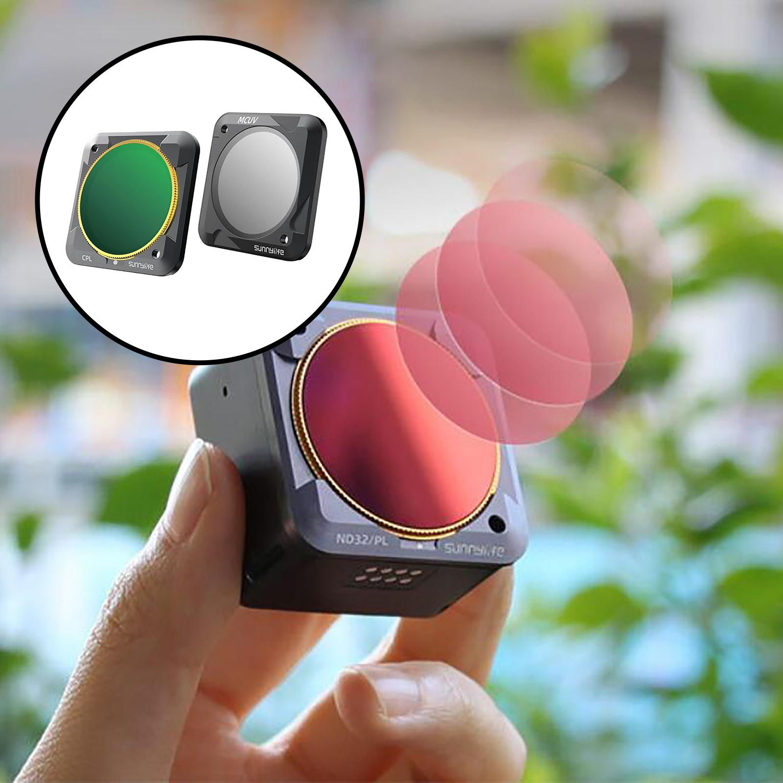 1 Pieces Sports Camera ND PL Adjustable Filter Magnetic Clear Protector Waterproof Knife-Proof High Transmittance for Action 2