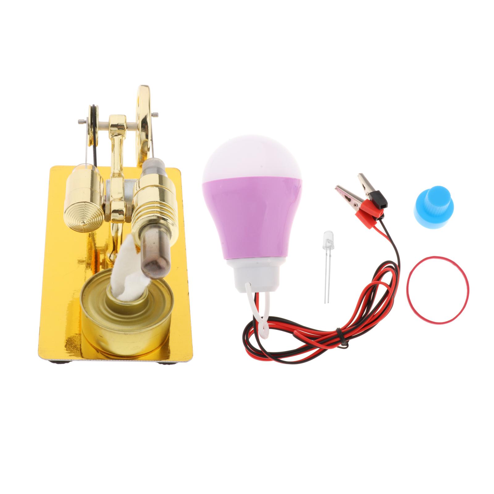 Stirling Engine Generator Motor Model Kit Physics Steam Heat Educational Toy for Kids Adult