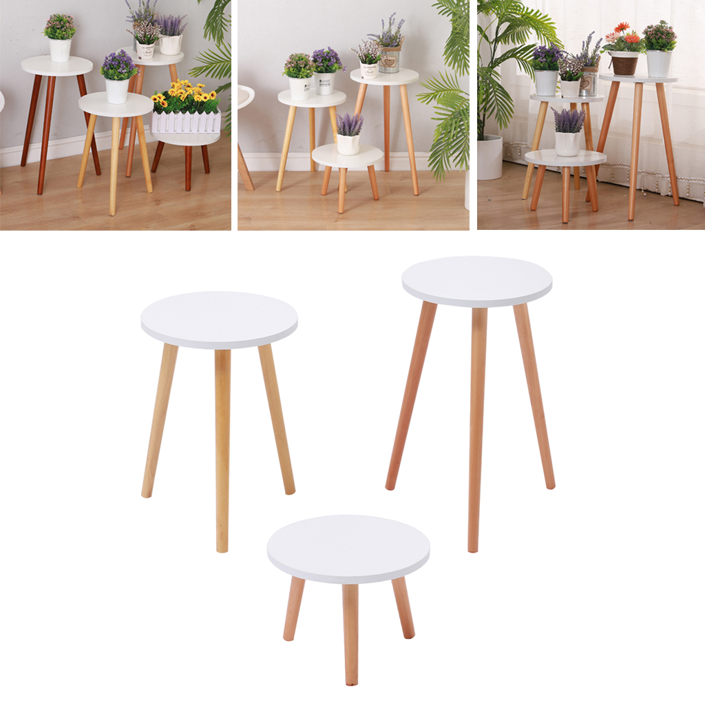 Flower Plant Stand Wooden Flower Rack Holder Shelf for Outdoor Indoor Garden