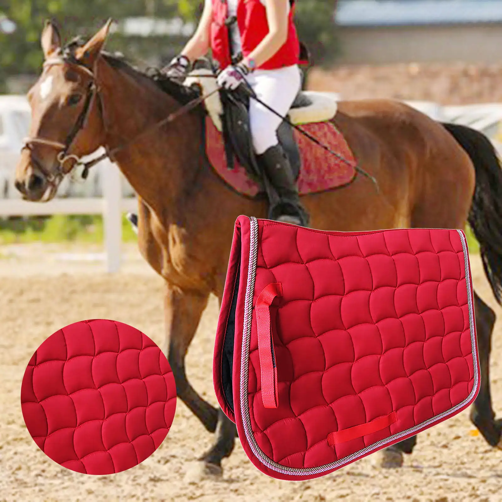 Horse Saddle Pad Horse Riding Saddle Cushion Horse Protective Accessories Breathable Equipment Cover Sweat Absorbing