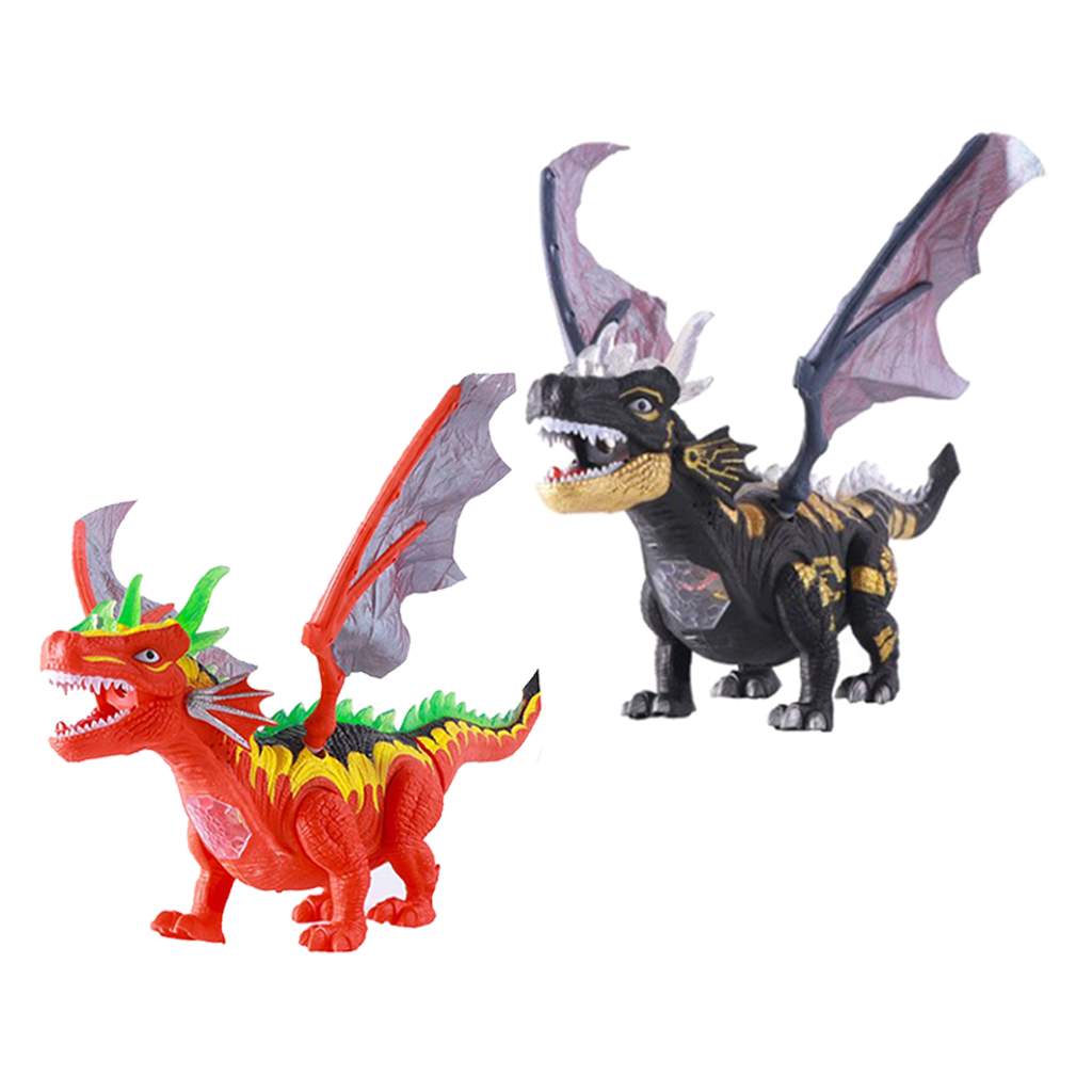 Remote Control Dinosaur Robot Toys RC Walking Spray Fire Dino with Sound Light