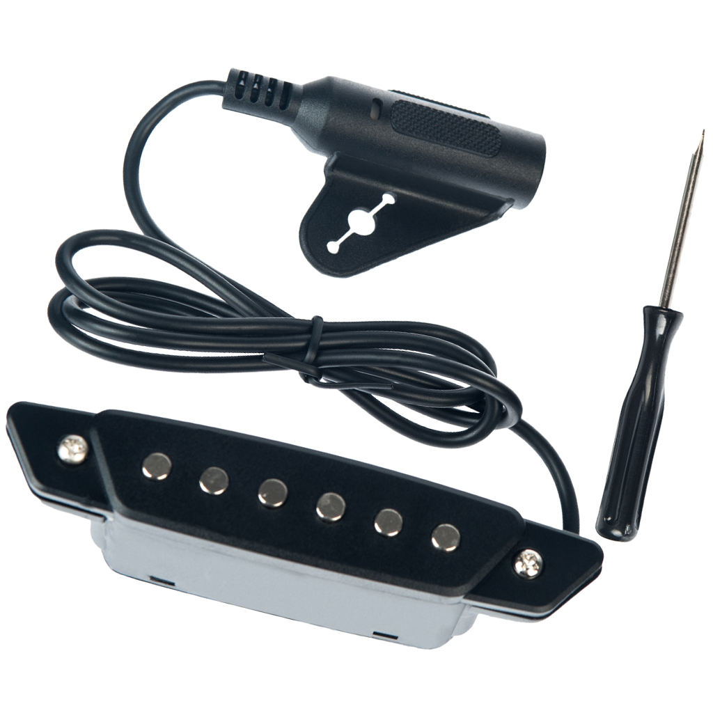 SH-85 Soundhole Pickup for 6 Or 12 String Acoustic Guitar, Black Color