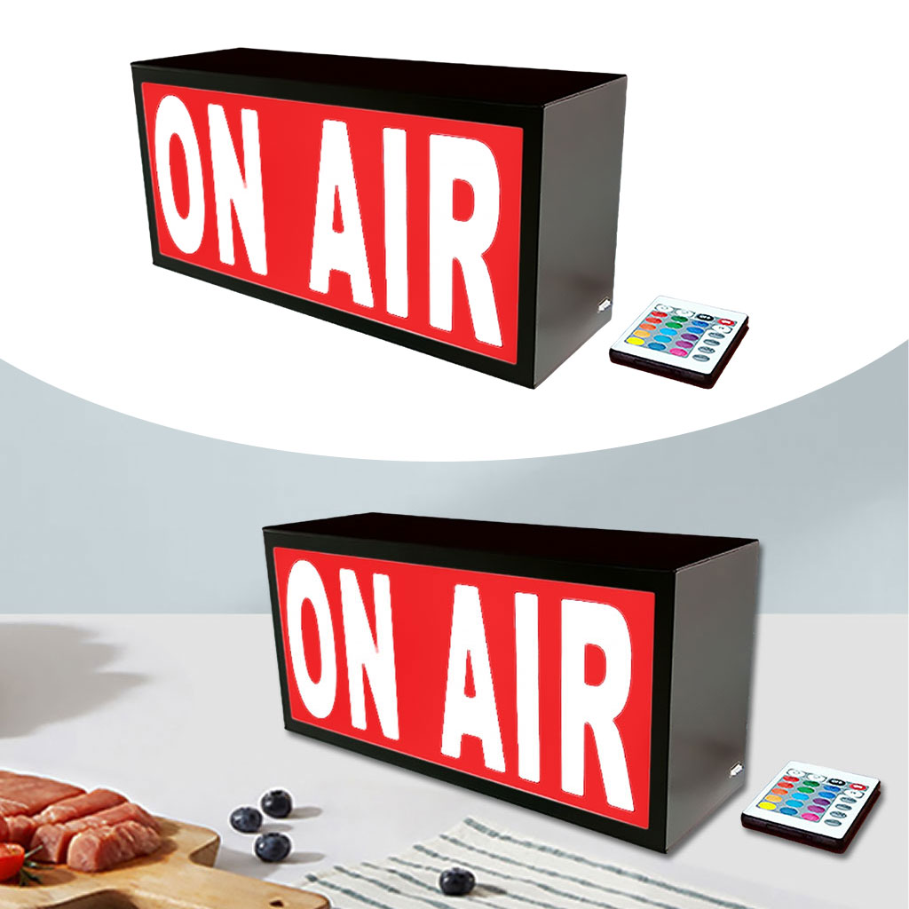 Recording Sign Battery Powered LED Illuminated On Air Neon Signs Studio Sign for Gaming Wall Decor Cinema Studio Home