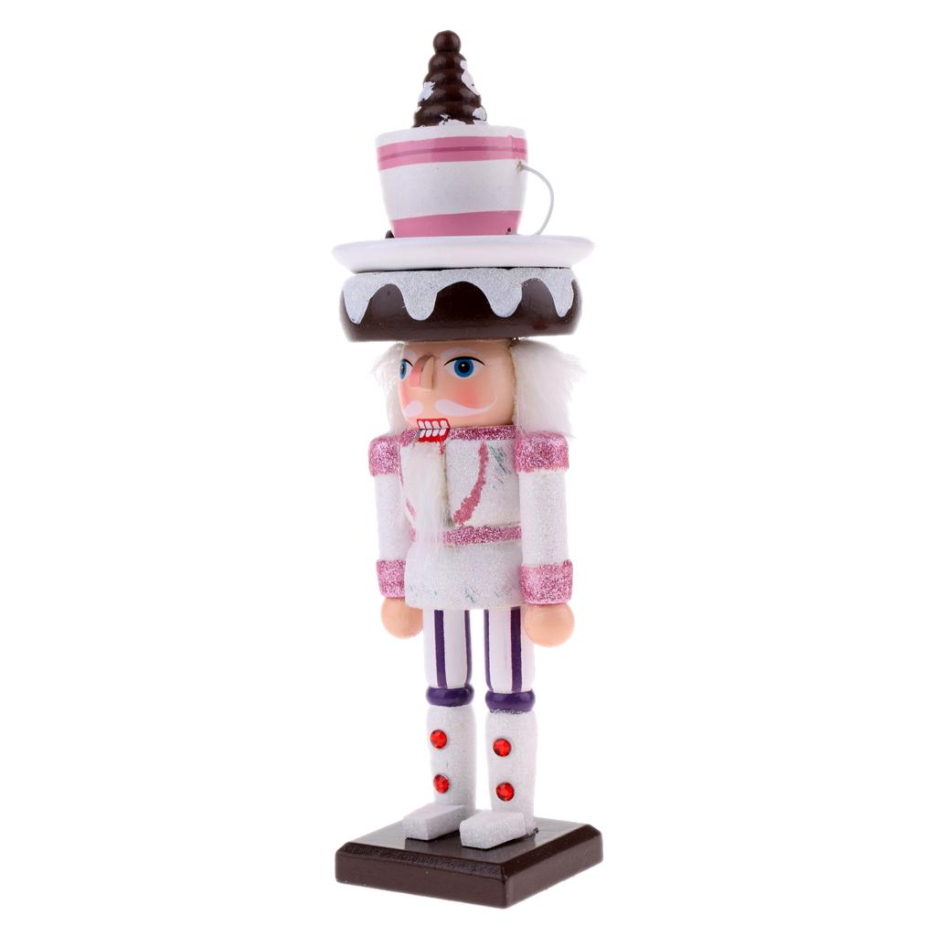 25cm CAKE NUTCRACKER SOLDIER STATUE PUPPET DOLL TOY XMAS HOME DECOR ORNAMENTS