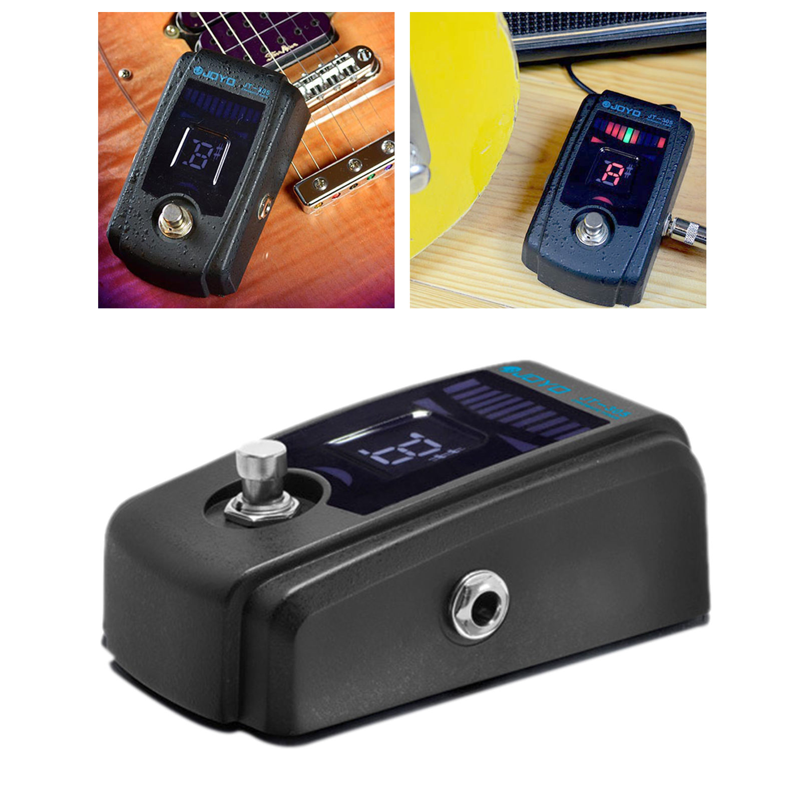 High Precision Chromatic Tuner Pedal with Lcd Screen for Guitar And