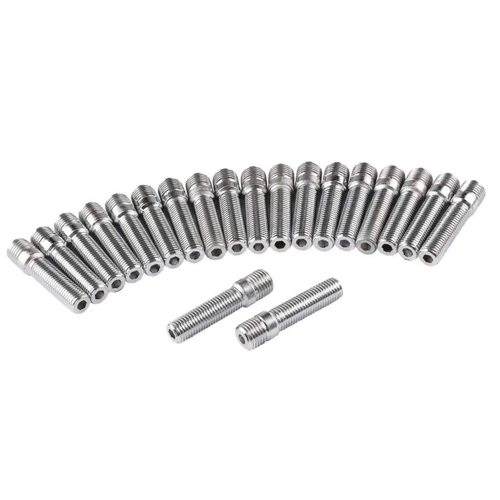 20x M14*1.25 To M12*1.5 58mm Long Wheel Stud Conversion Kit For German Cars