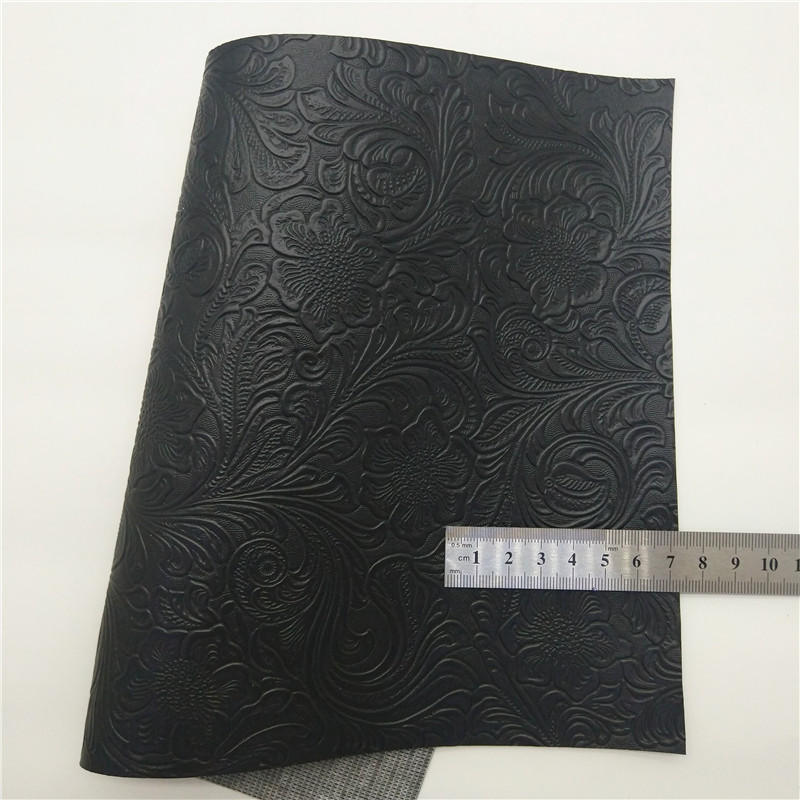 Description Picture 4 of itemBlack Silver Glitter leather Birds Printed Synthetic Leather Flowers Litchi Embossed Vinyl Faux Leather For Bow DIY 21x29CM Q431