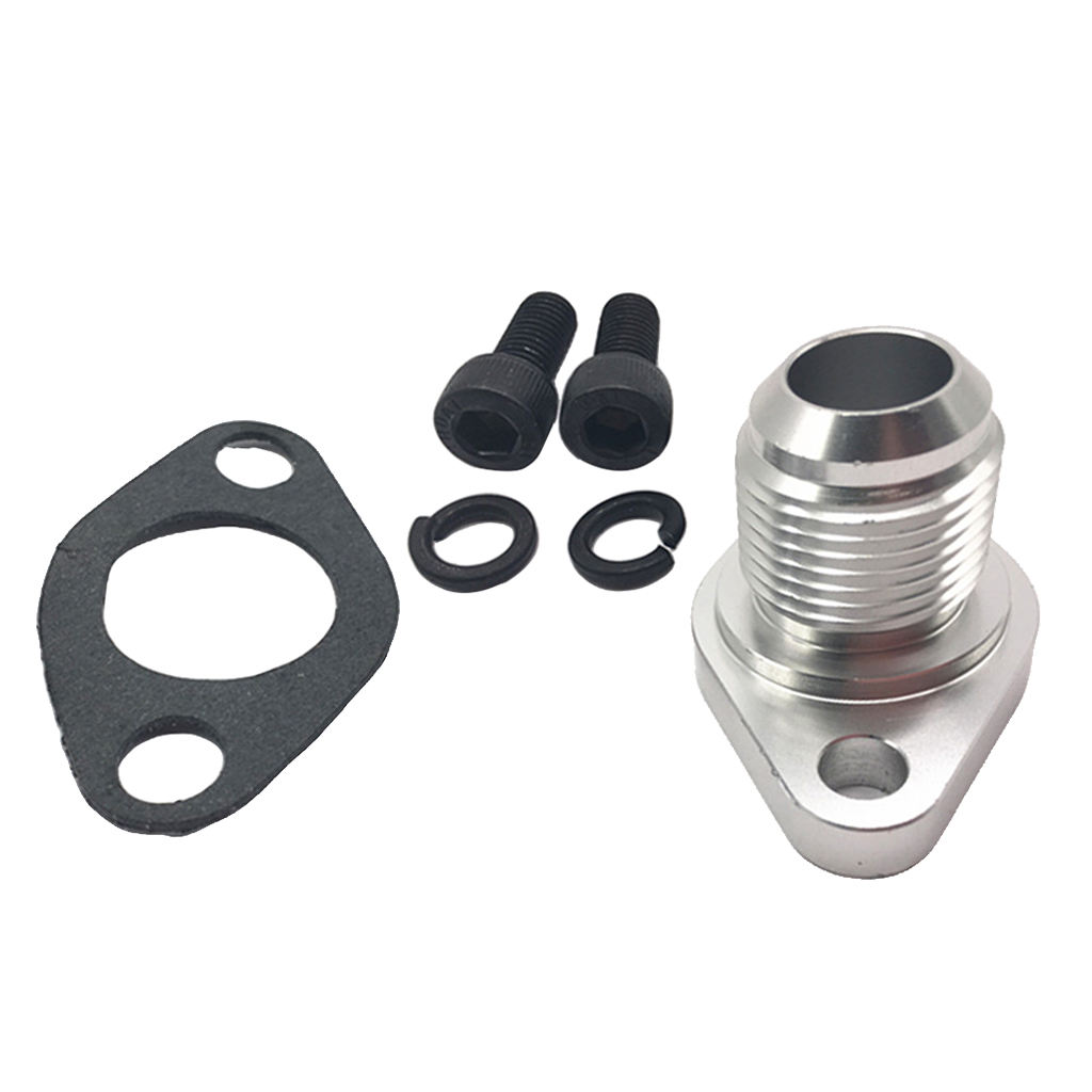 Billet Heavy Duty 12AN Aluminum Turbo Oil Return Drain Flange for T3/4 T04 GT40 GT50 GT55 Turbocharger Pipe Thread Designed