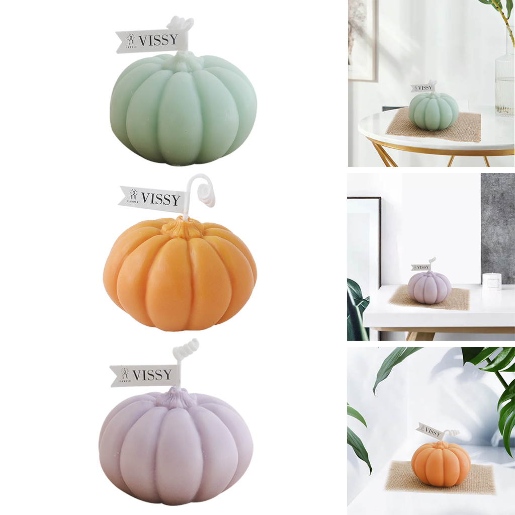 Pumpkin Shaped Scented Candle Thanksgiving Fall Pumpkin Candles Decoration Halloween Aromatherapy Candle for Home Table Decor