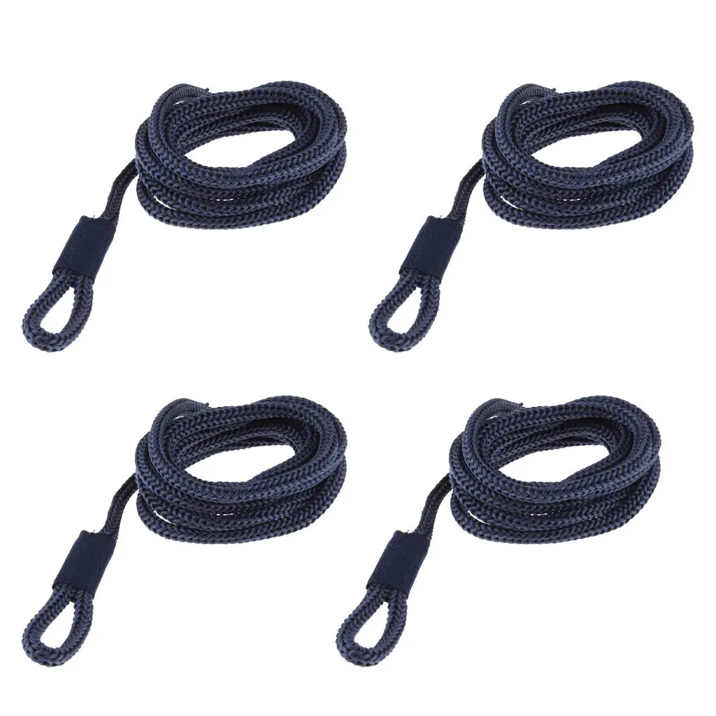 4 PCS Boat Anchor Bumper for Fender Lines 1/4'' x 5' Bumper Whips Rope Docking Blue