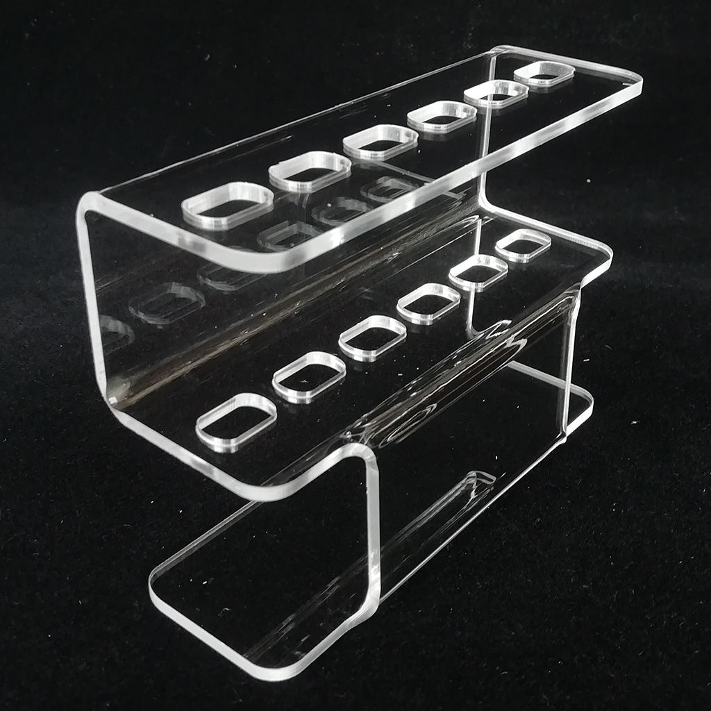 Clear Eyelashes Tweezers Holder Bathroom Tabletop Display Stand 135x40x80mm