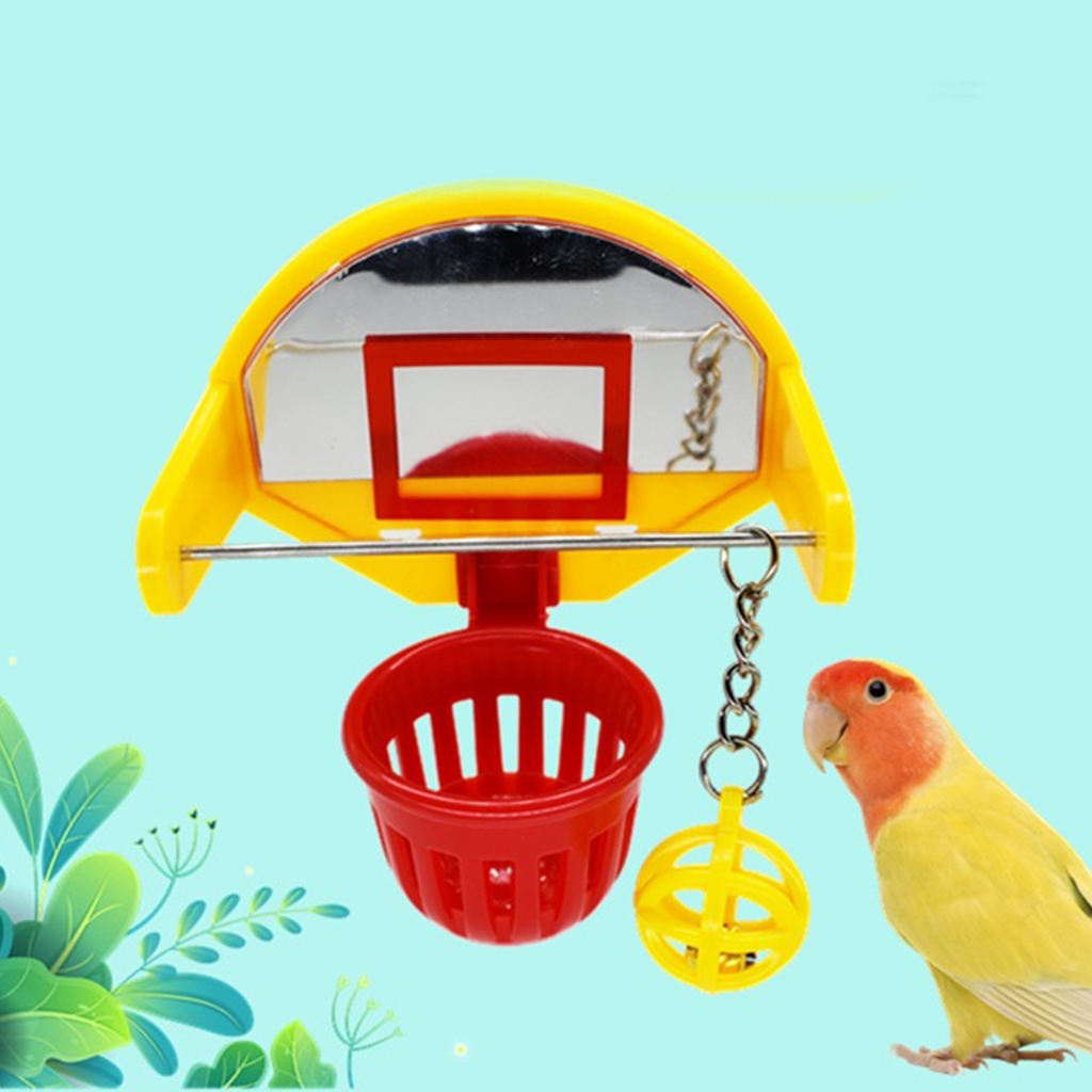 Bird Playground Trick Basketball Stacking Foraging Toy for Conure Chicken Cage Education Play Activity Foot Toys