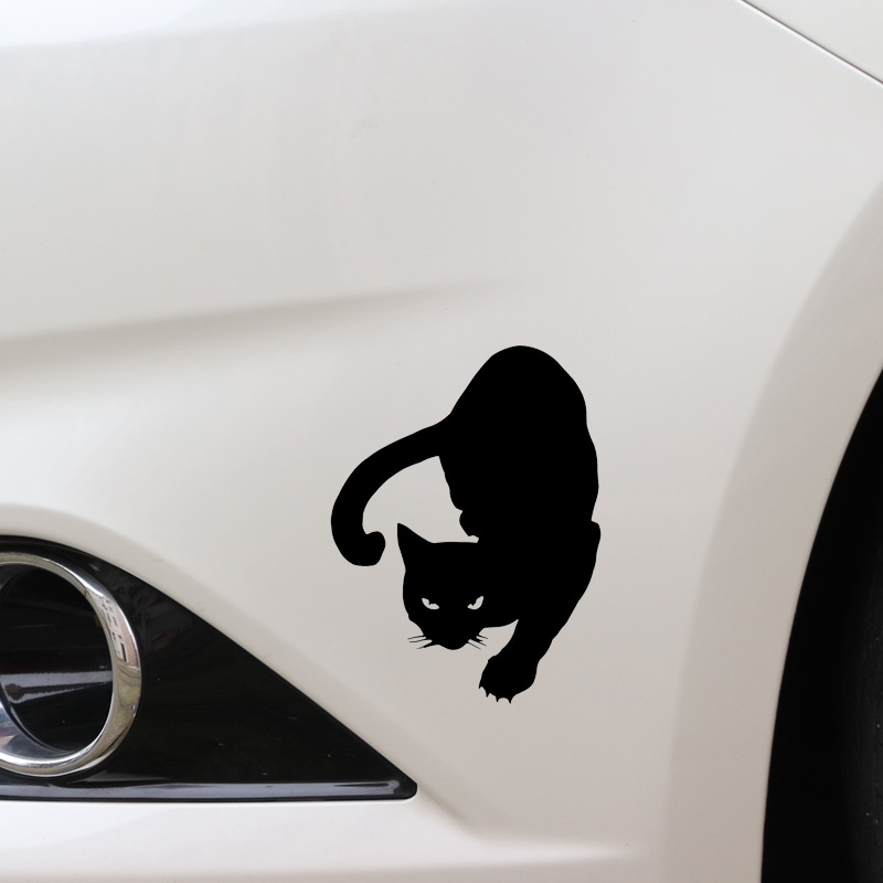 Auto Aufkleber Personalisierte Aufkleber Schwarz Katze Aufkleber Wasserdicht und Sonnenschutz Abdeckung Kratzer PVC 16*12cm – Detail 7