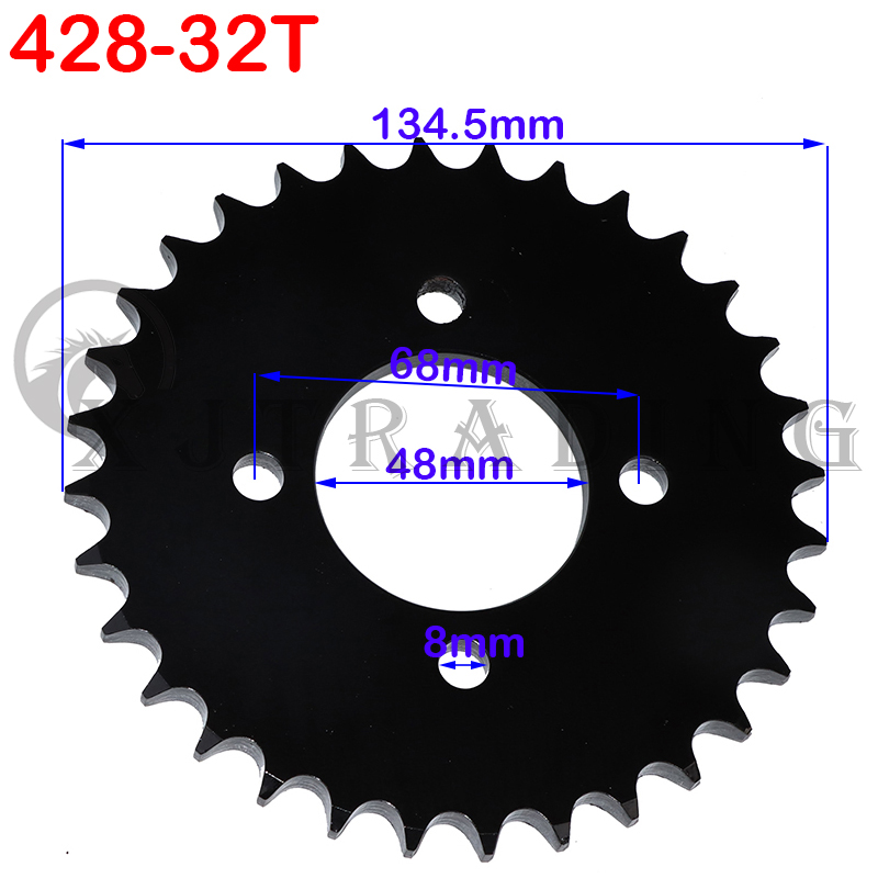 428/420 ketten 25T/31T/32T/41T/48T 48MM Kettenräder Hinten zurück Kettenrad Cog Für ATV Quad Pit Dirt Bike Buggy Go Kart Motorrad – Detail 3