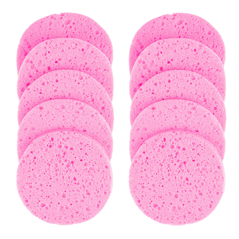 Best of 5 / 10pcs 6 / 7 / 8 / 9cm Face Round Makeup Remover Tool Natural Wood Pulp Sponge Cellulose Compress Cosmetic Puff Facial Washing Sponge Reviews & Tips