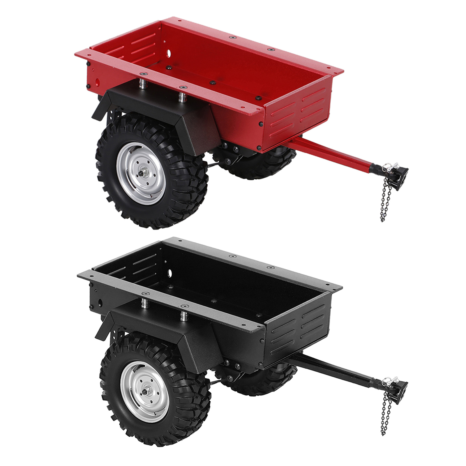 1:10 RC Trailer Parts Simulation Realistic Replacement Metal Trail Car Tipping Trailer for Traxxas HSP Hobby Model