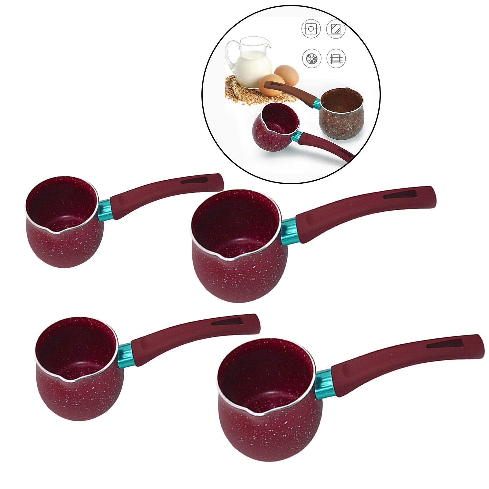 Milk Pan Small Milk Pot Baby Food Cooking Pot Coffee Warmer Pot Saucepan