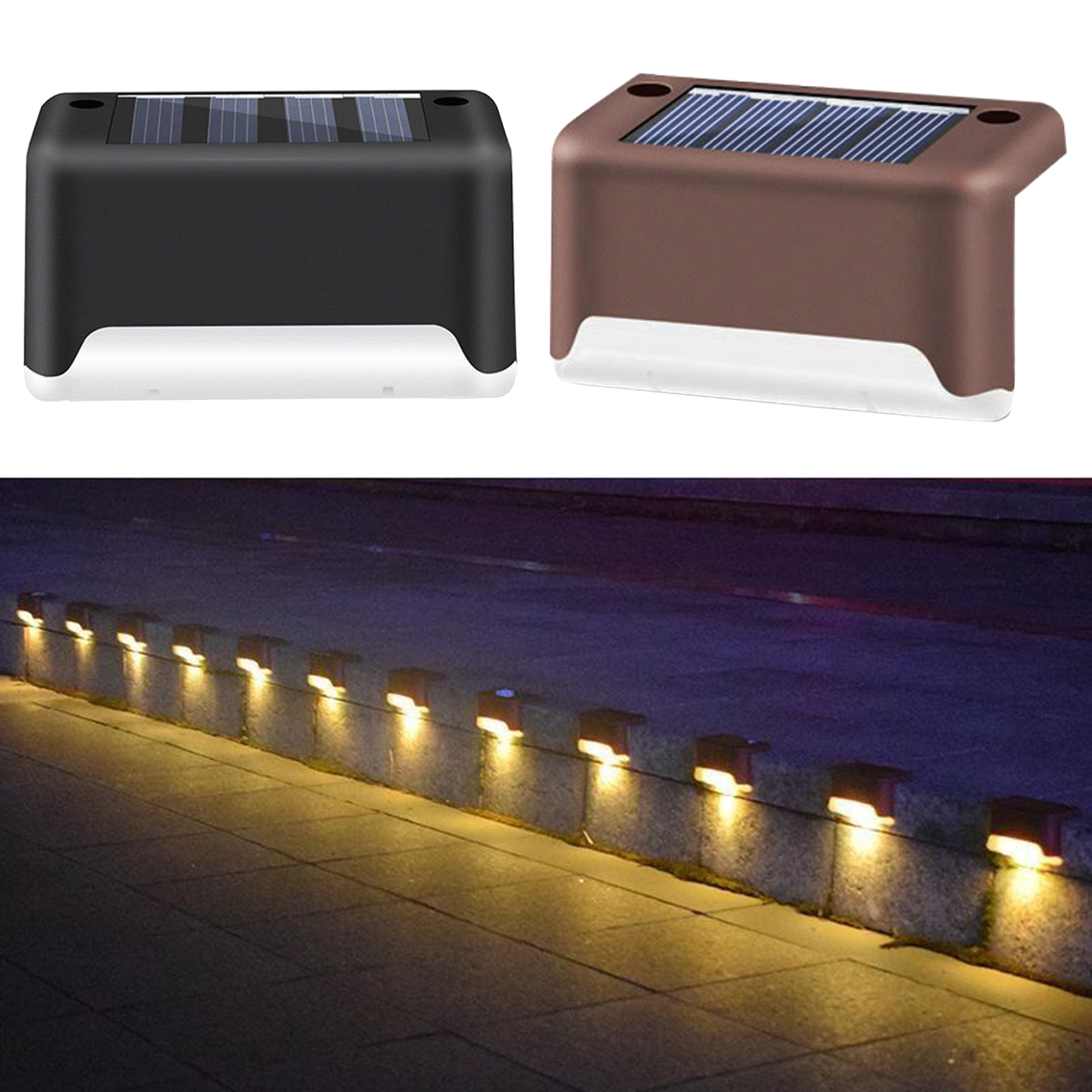 Solar Powered Step Light, Waterproof Led Solar Fence Lamp For Patio For Stairs,Walkways,Patio Solar Powered Step Light, Waterproof Led Solar Fence Lamp For Patio For Stairs,Walkways,Patio