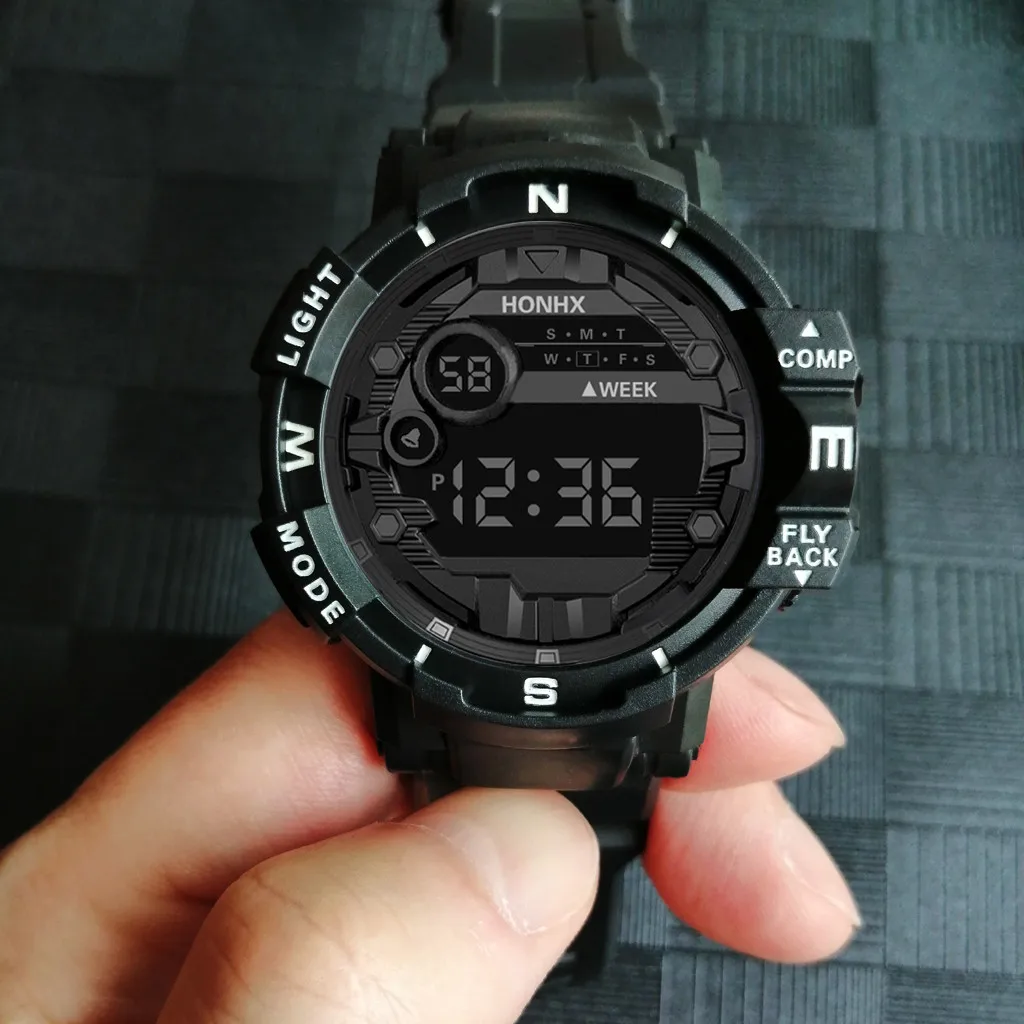 Men's And Women's Electronic Watches Fashion Men Waterproof Led Digital Date Military Sport Rubber Quartz Watch Alarm Смотреть