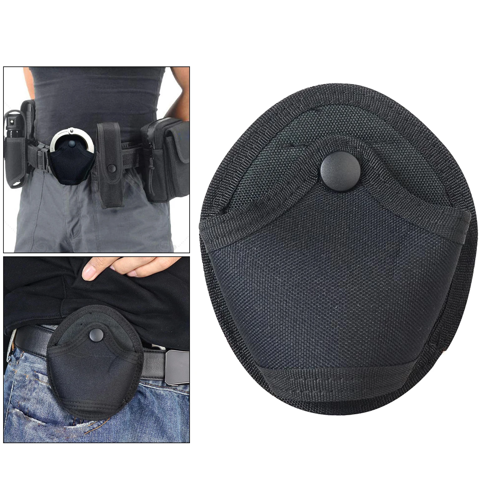 Durable Black Handcuffs Storage Case Outdoor Hunting Utility Holster Holder Bag Pocket Travel Climbing