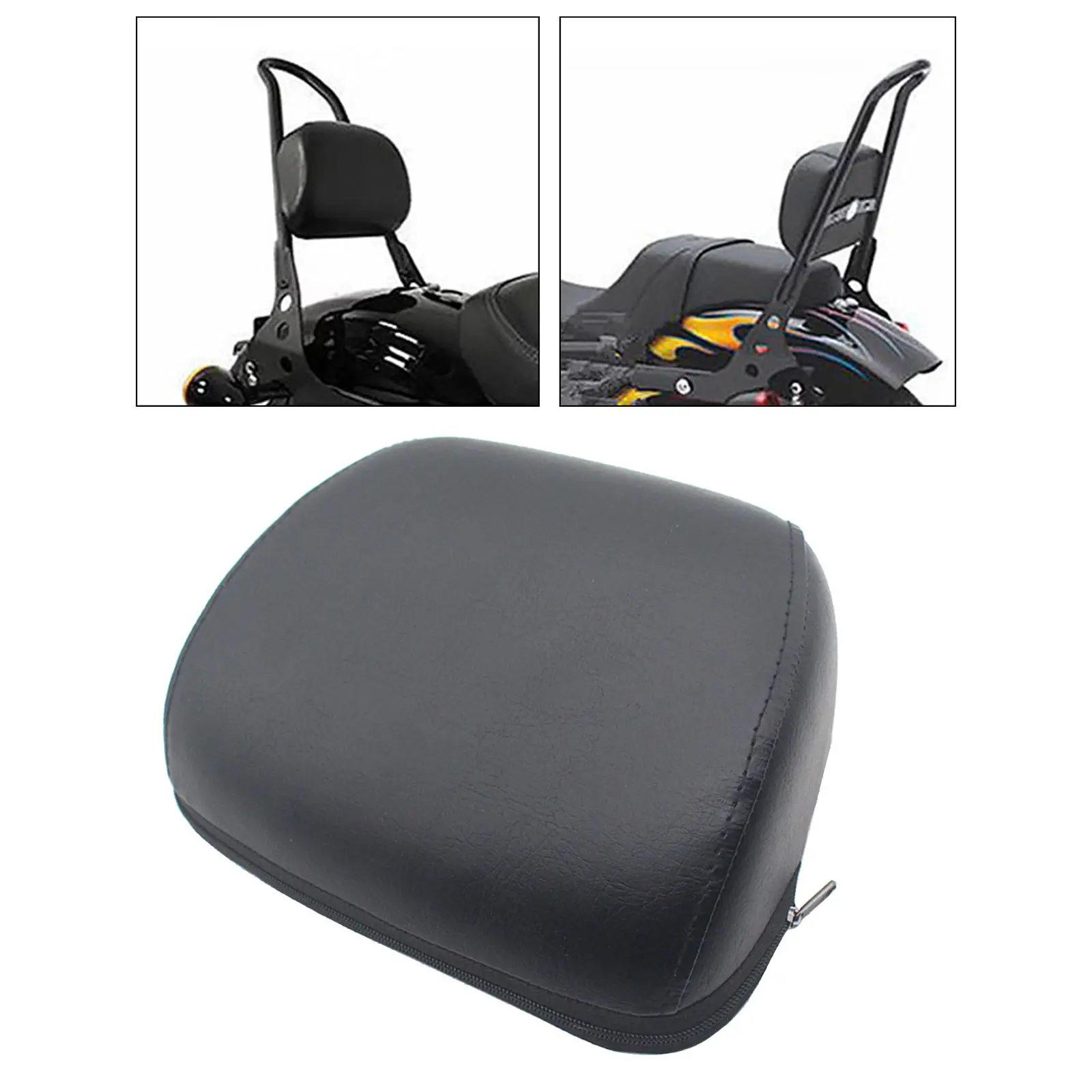 Backrest Pad Passenger Pads Back Rest Detachable Fit for Harley 883 1200 48 Accesseries Durable