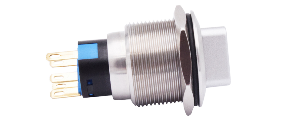 Customized 22mm Waterproof Metal Rotary Selector Switch 2 3 Pin 1NO1NC 2NO2NC 12V LED Stainless Steel Push Button Knob Switch