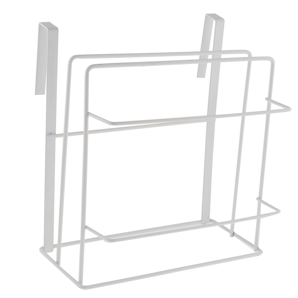 Under Cabinet Cutting Board Towel Storage Rack Multi-functional Kitchen Hook, Over Door Hanger Board Towel Organizer
