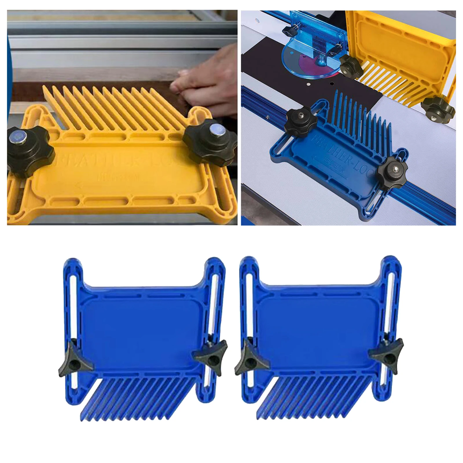 Featherboard Feather Board Woodworking Auxiliary Tool - Used on Table Saw Router Miter Gauge Slot