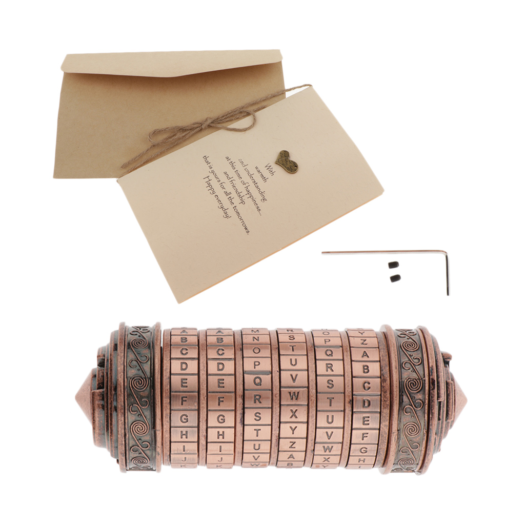 Da Vinci Lock Code with Gift Box Annversary Gift Letter Escape Password Props