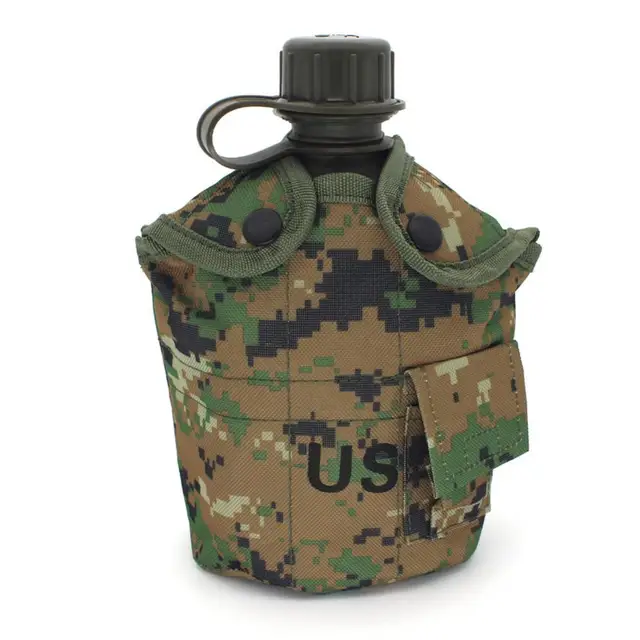 Botella militar para cantimplora, hervidor de agua con cubierta, para  acampar, senderismo, mochilero, supervivencia, 1L - AliExpress