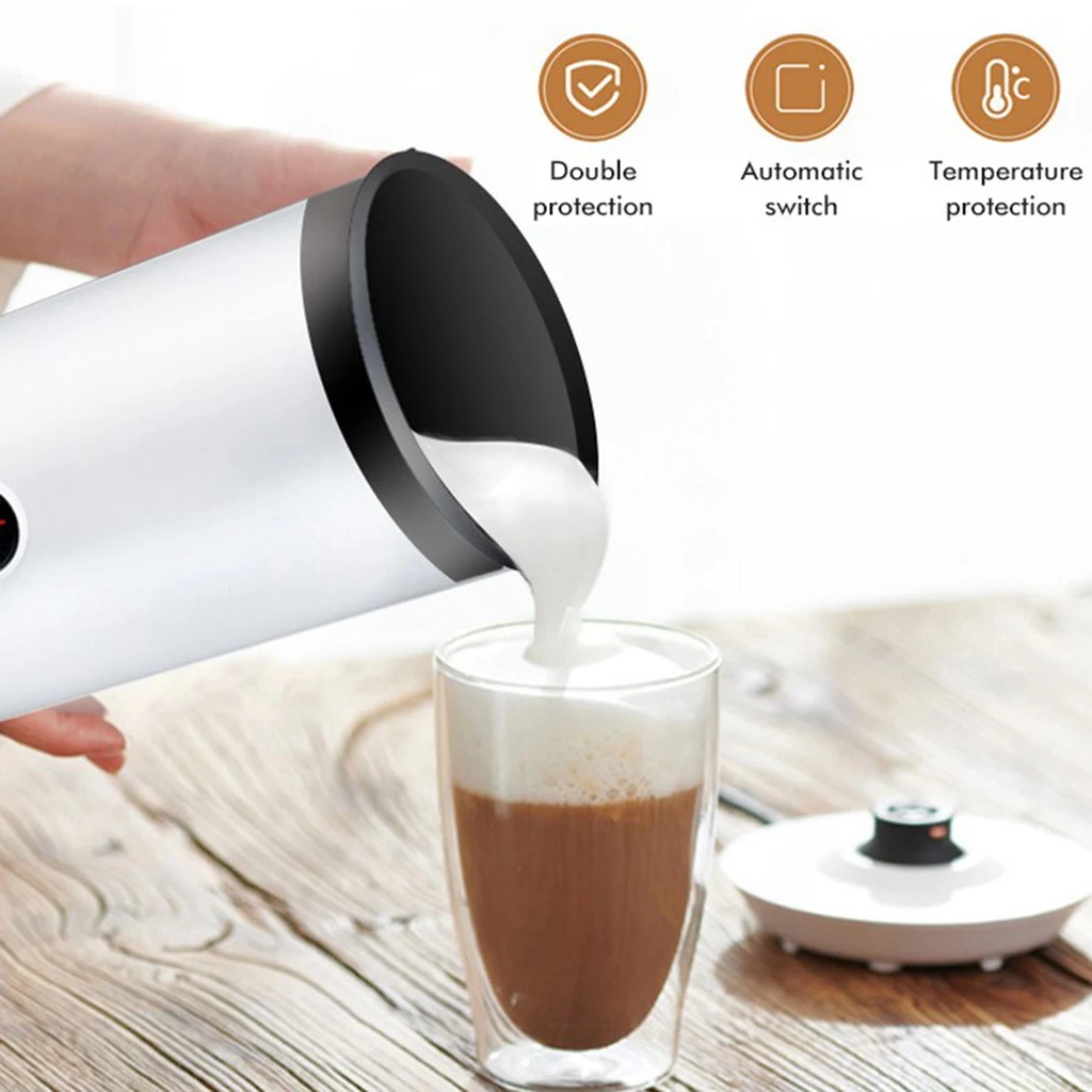 Electric Milk Frother Machine Milk Warmer Hot and Cold Stainless Steel Foam Make 600W for Latte Cappuccinos Macchiato