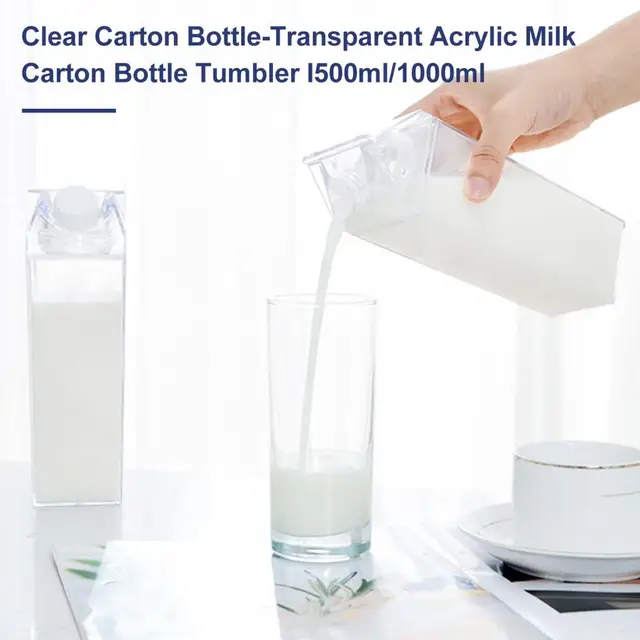 3pcs Clear Portable Empty Milk Bottles Fridge Milk Container 500ml 1000ml  Milk Cup Refrigerator Fresh-Keeping Juice Bottle - AliExpress