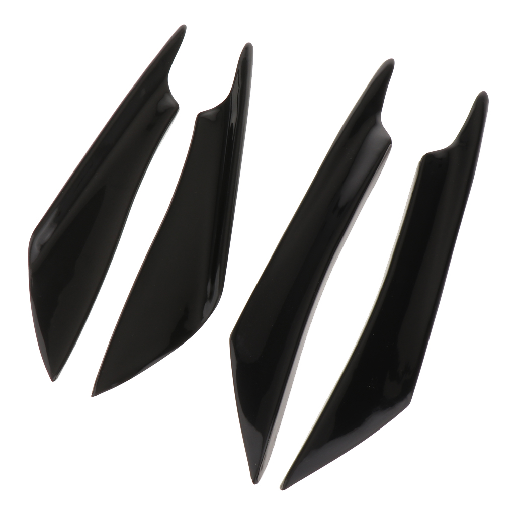 4pcs Carbon Fiber Pattern Trim Front Bumper Canards  Body Diffuser Splitters Kits, Universal Fit For Most Ca
