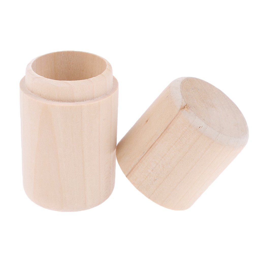 Portable Cylinder Wood 10/15ml Essential Oil Storage Organizer Box for Travel Refillable