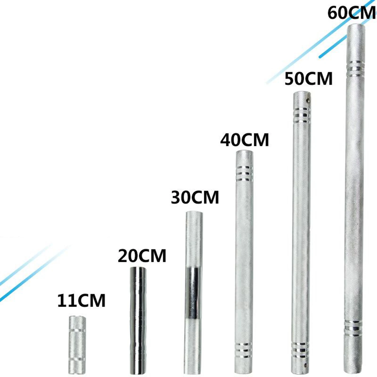 Standard Dumbbell Connecting Rod 20/30/40cm Threaded Dumbbell Bar Extender with Key and Adjusting Screws, Solid Barbell Handle