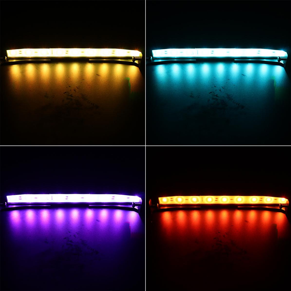 Conduziu a Lâmpada Extensível do Tanque de Peixes do Suporte Impermeável com Controle Remoto para a Luz Aérea do Aquário 22-72cm 13 Luzes subaquáticas