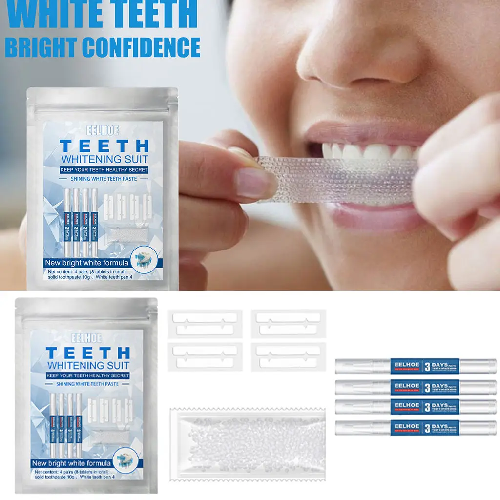 Kit Teeth Stickers Teeth Whitening Pen Teether Remove Yellow Effective, Remove Tooth Stains, Painless