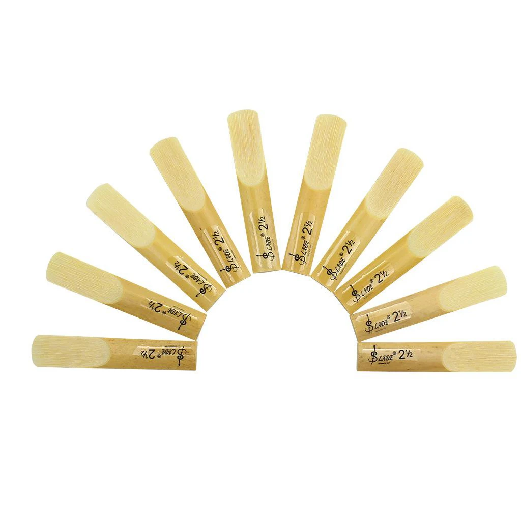 10x Clarinet Traditional Reeds Strength 2.5 with Case DIY Replacements Parts