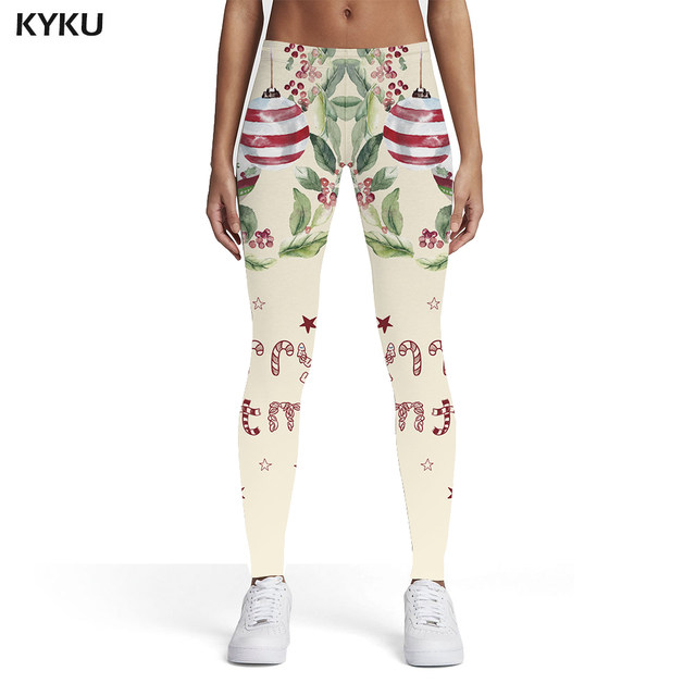 KYKU-Leggings de Navidad para mujer, pantalones con estampado verde de  LICRA y copo de nieve, de Fitness, Funky, Año Nuevo