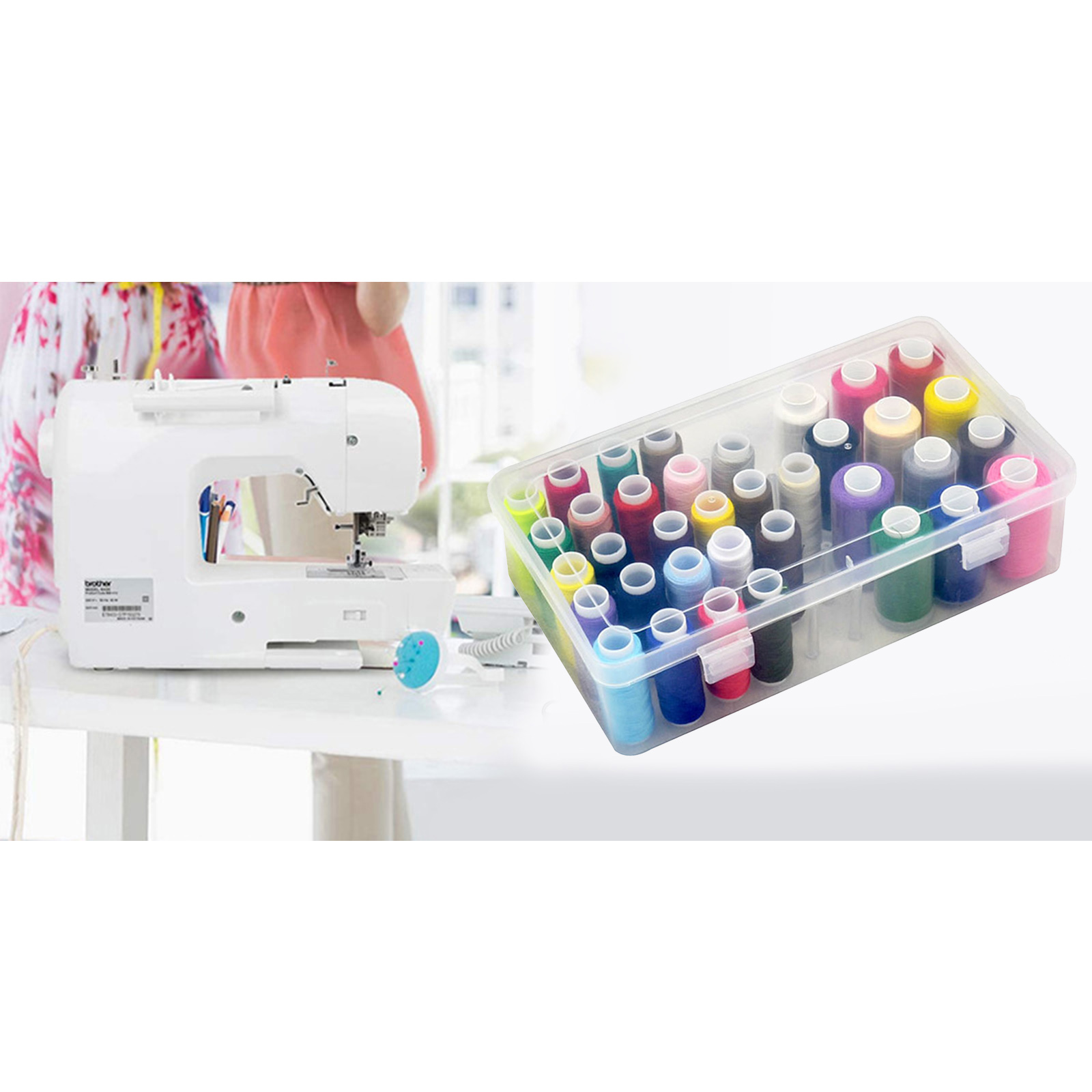 Sewing Thread 36 Colors, High Quality Threads Polyester Assorted Colors Embroidery Purpose,Great for Hand Needle Works and Arts